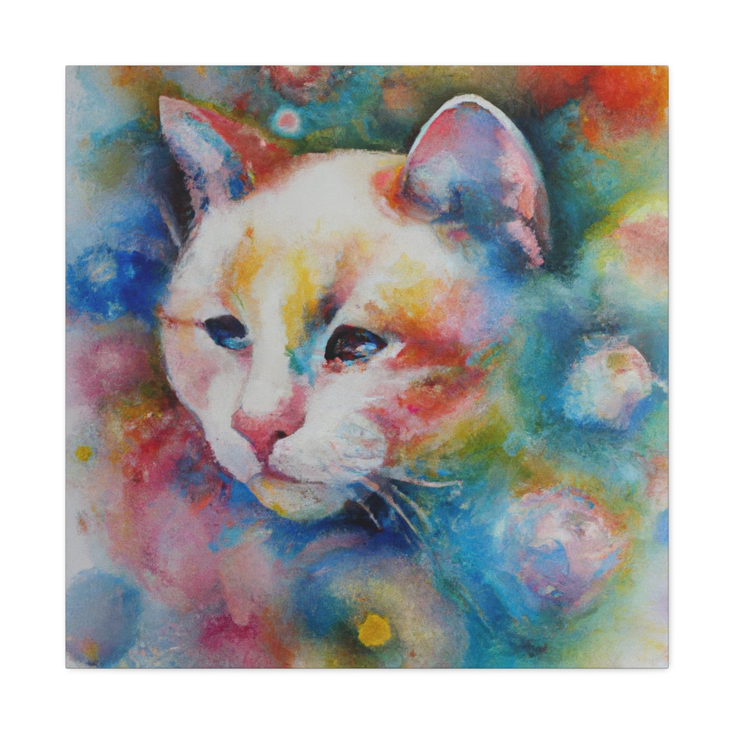 Flowered Feline - Canvas