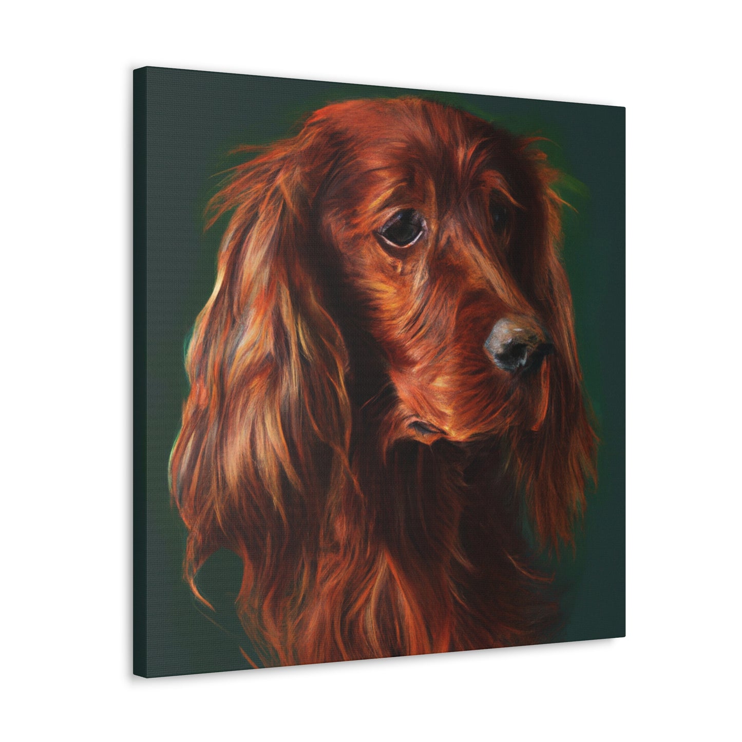 Vibrant Emerald Setter - Canvas