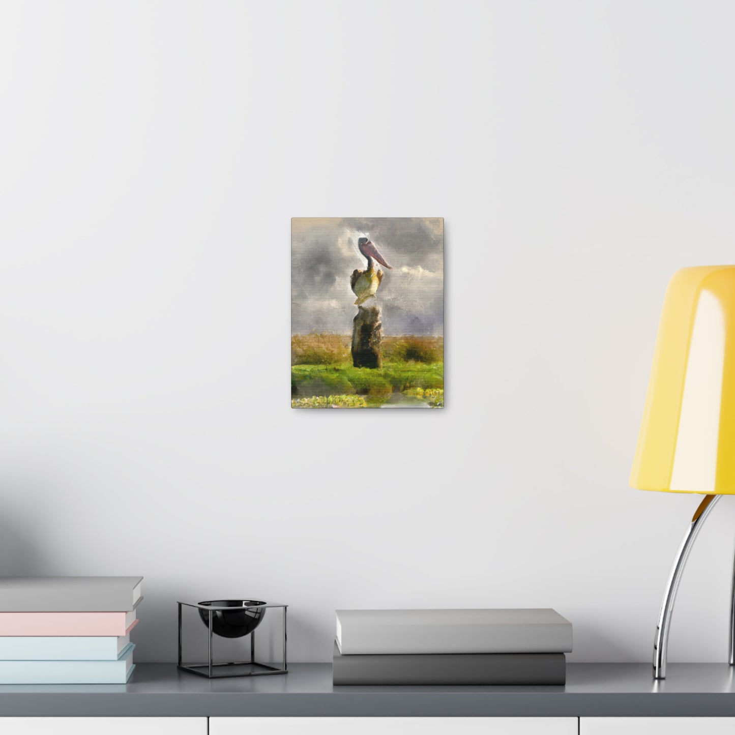 Marshy Pelican Vista - Canvas