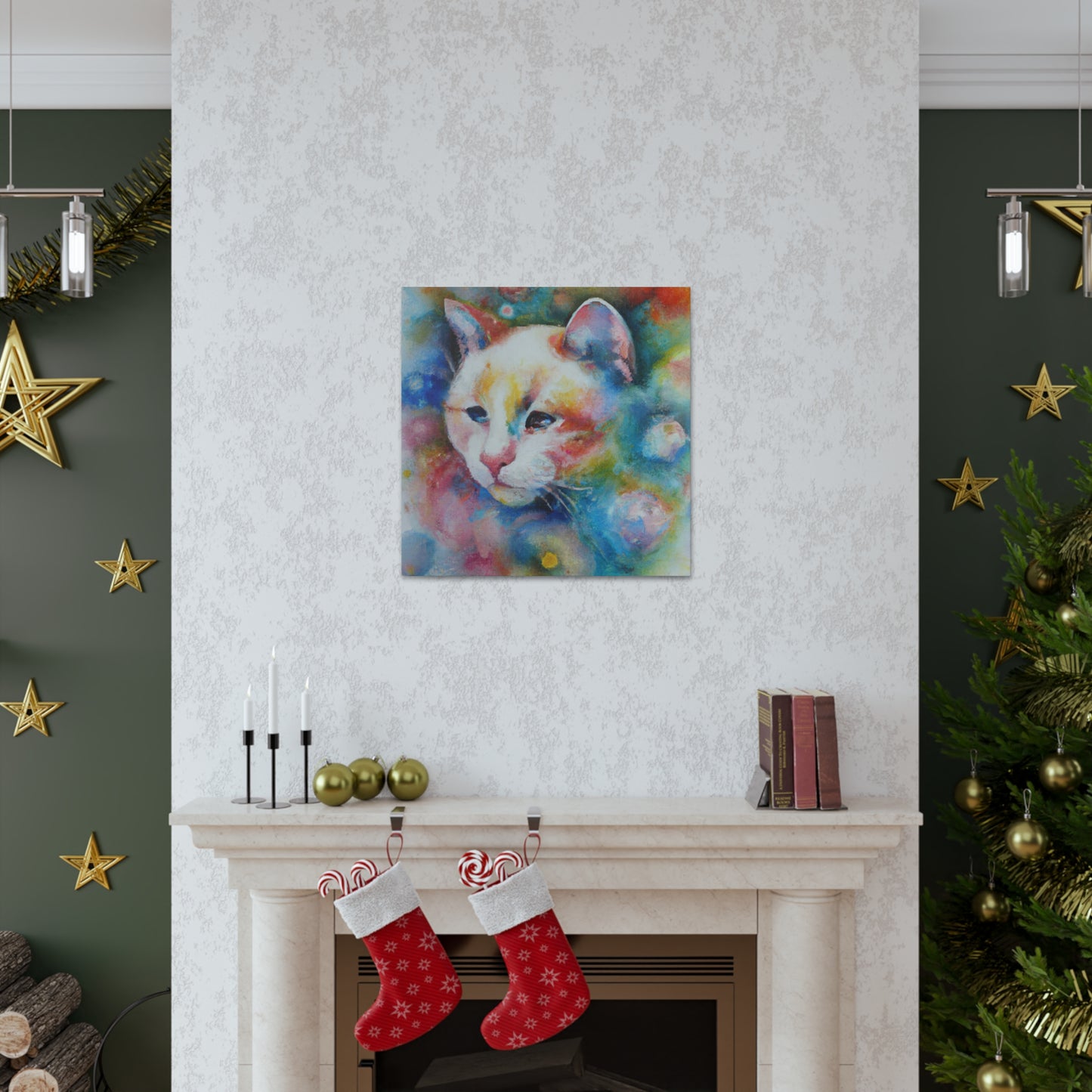 Flowered Feline - Canvas