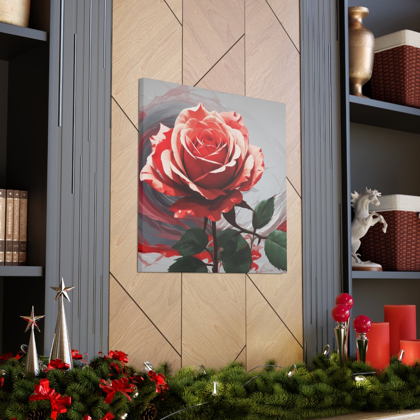 Red Rose Splendor - Canvas