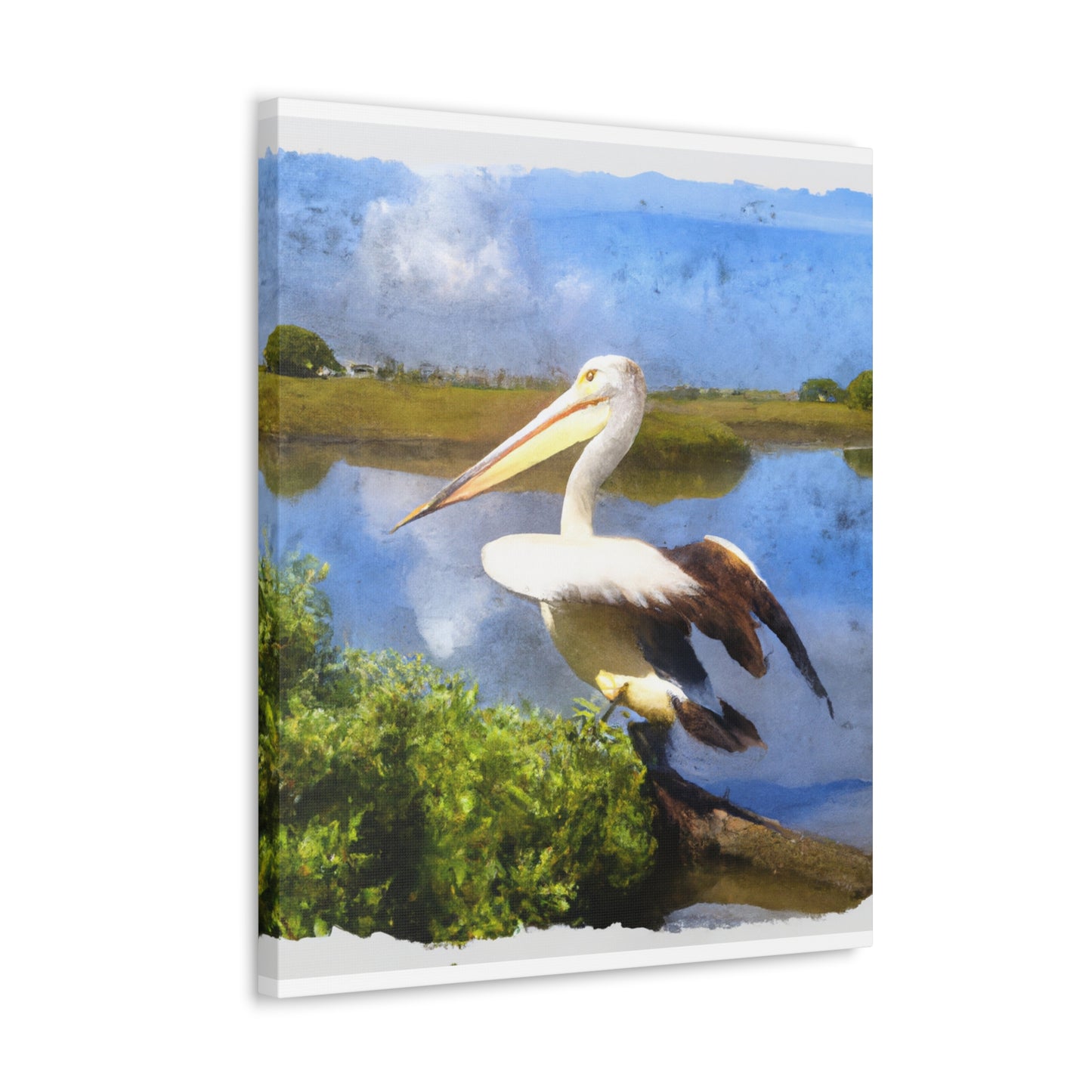 Mystic Marsh Pelican - Canvas