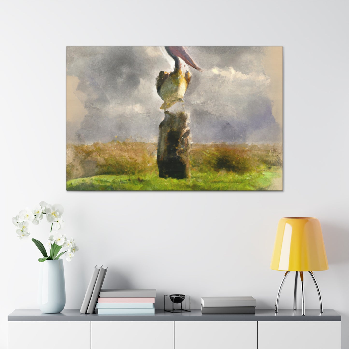 Marshy Pelican Vista - Canvas