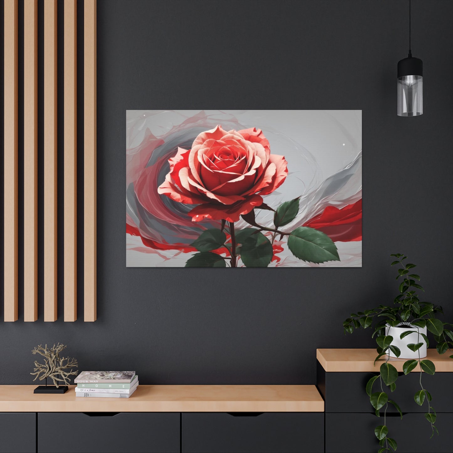 Red Rose Splendor - Canvas