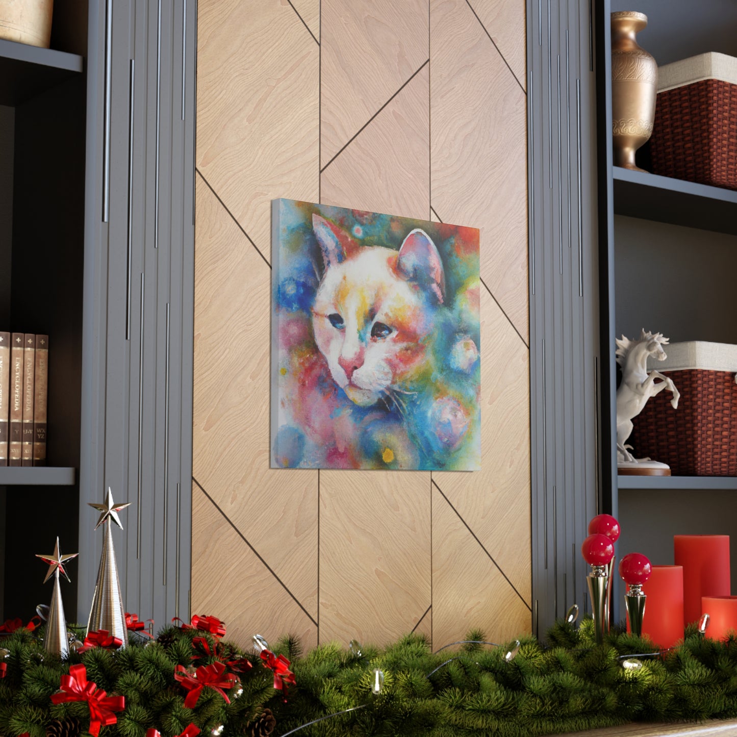Flowered Feline - Canvas