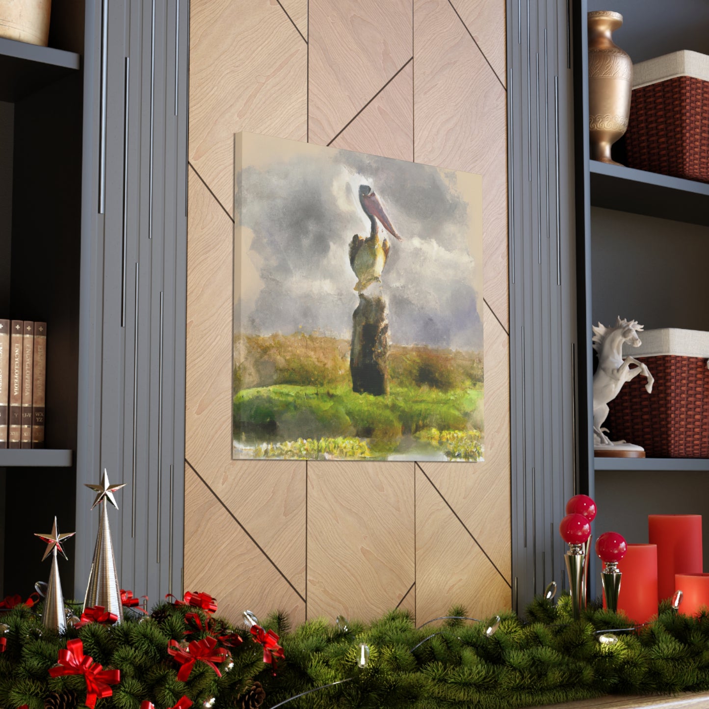 Marshy Pelican Vista - Canvas