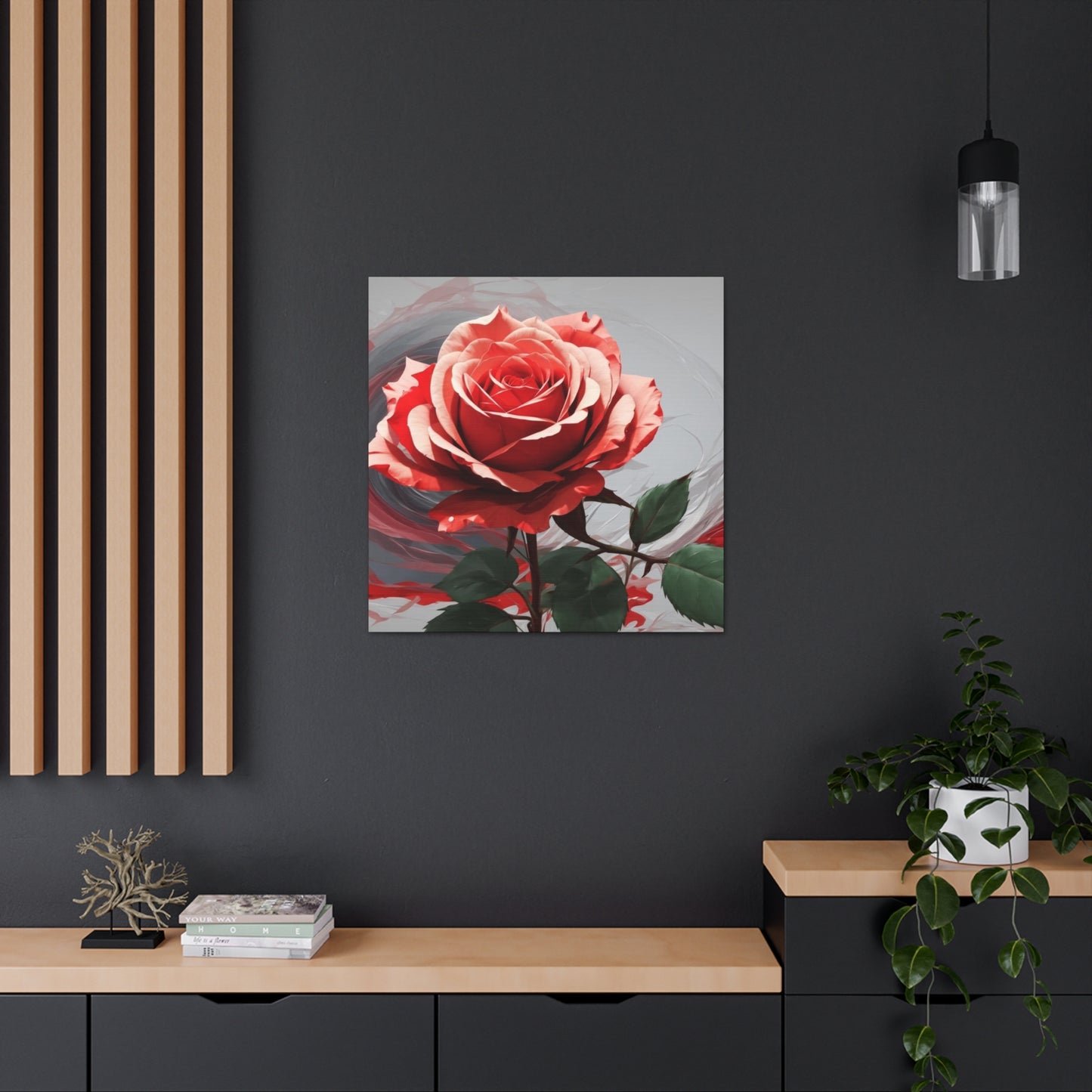 Red Rose Splendor - Canvas