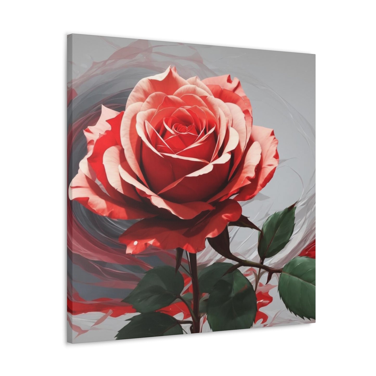 Red Rose Splendor - Canvas