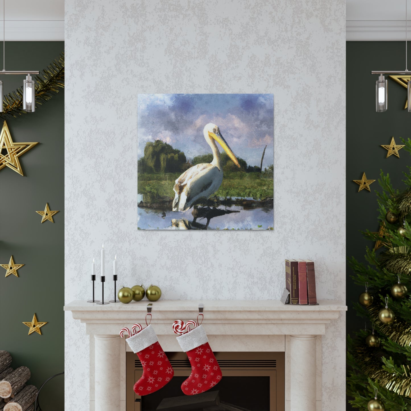 Marshy Pelican Dream - Canvas