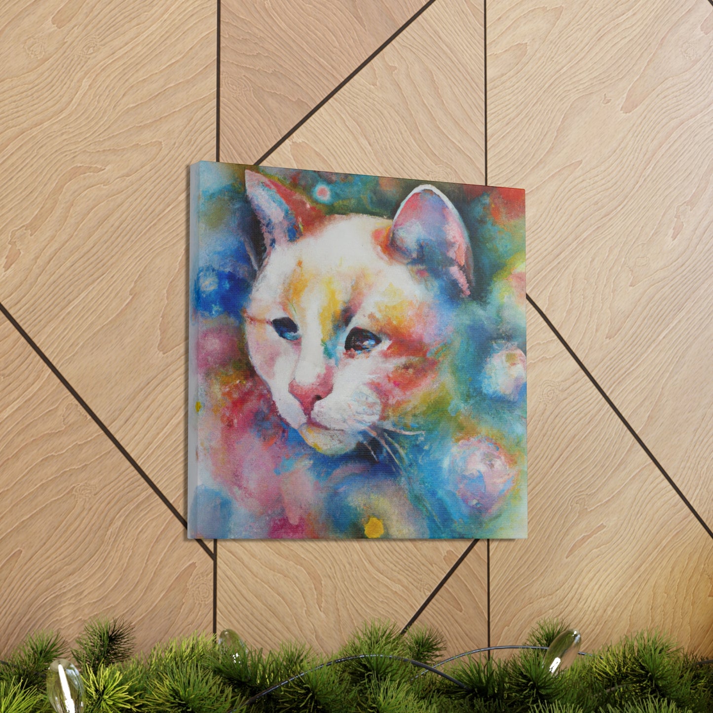 Flowered Feline - Canvas