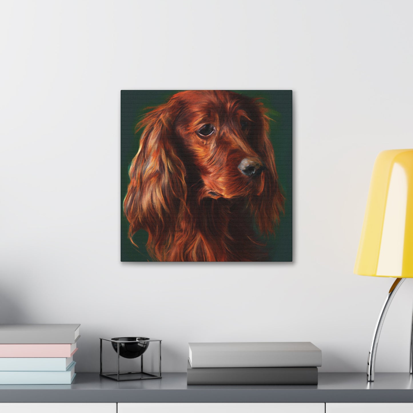 Vibrant Emerald Setter - Canvas