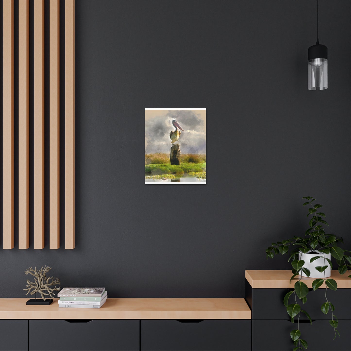 Marshy Pelican Vista - Canvas