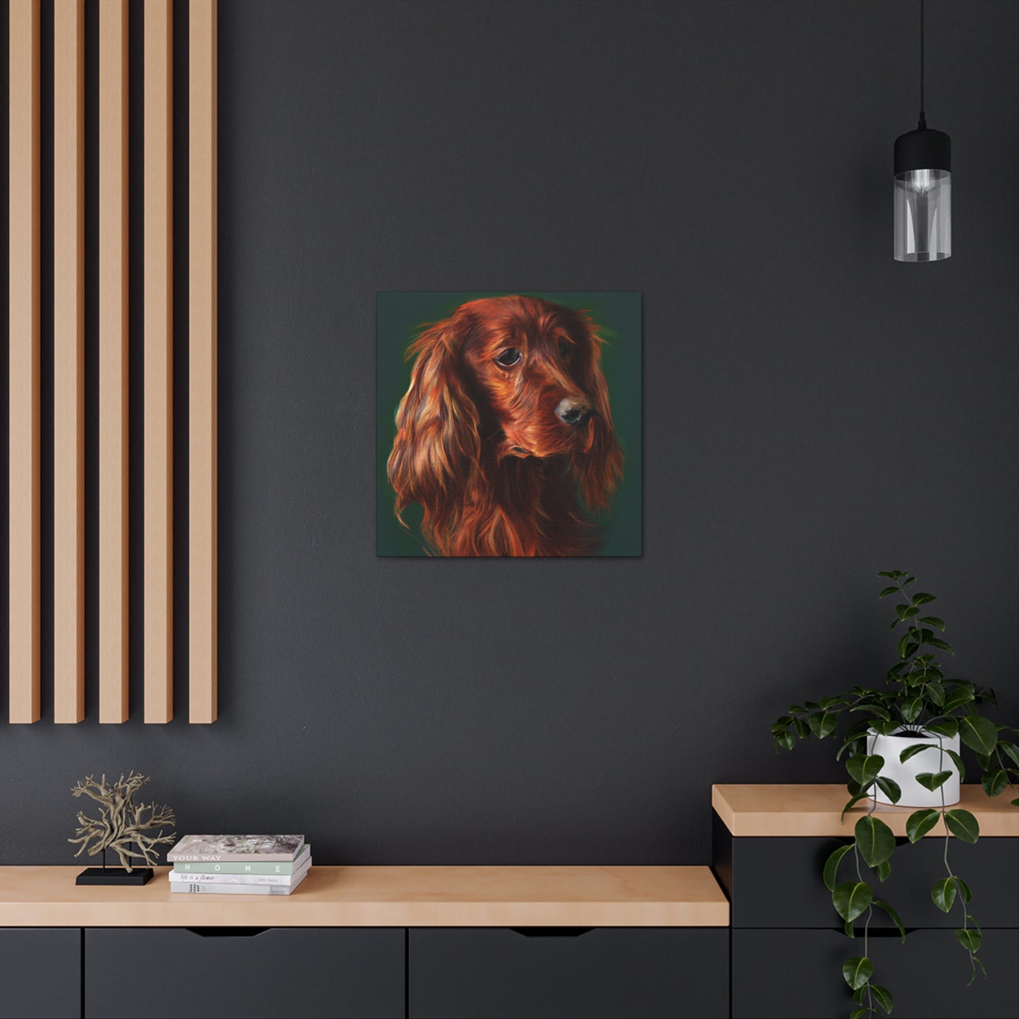 Vibrant Emerald Setter - Canvas