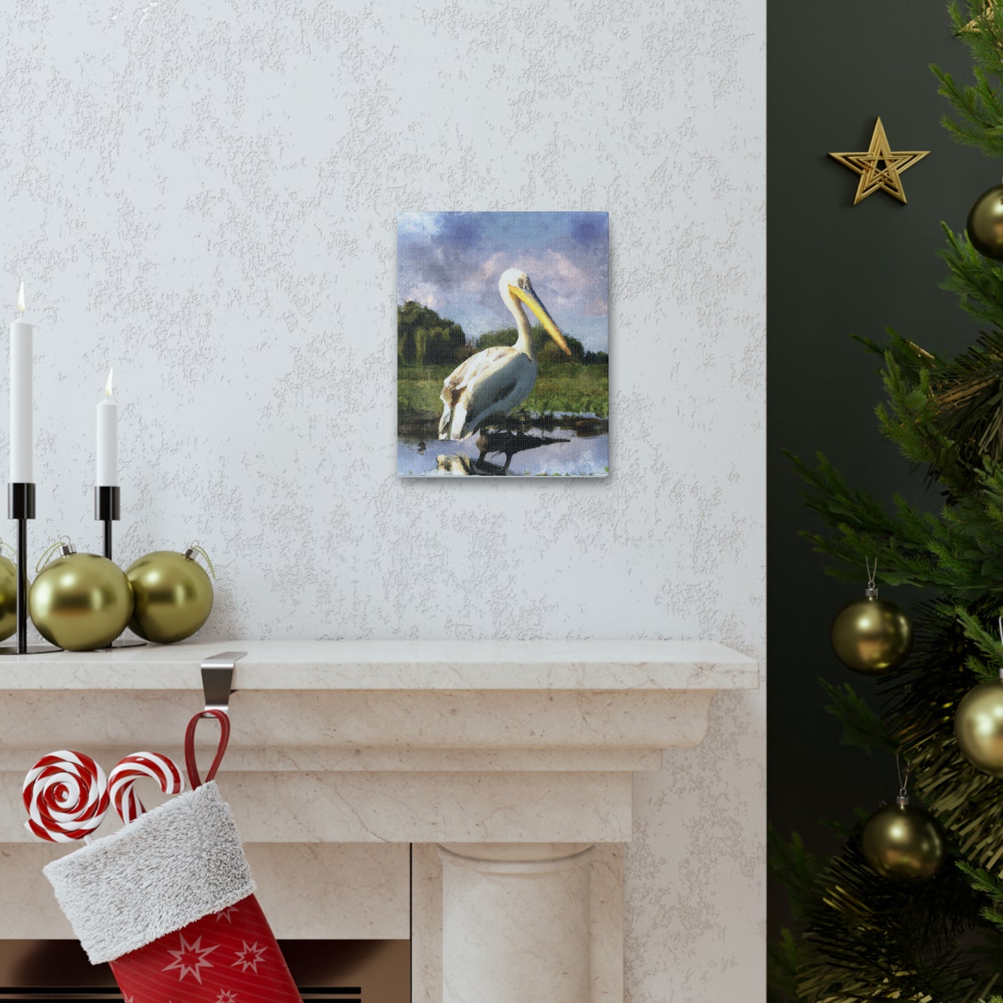 Marshy Pelican Dream - Canvas