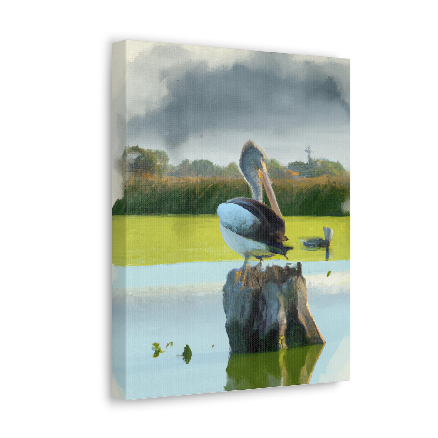 Aquatic Pelican Dream. - Canvas