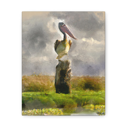 Marshy Pelican Vista - Canvas