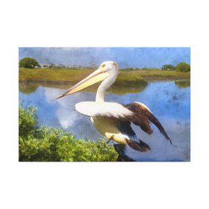 Mystic Marsh Pelican - Canvas
