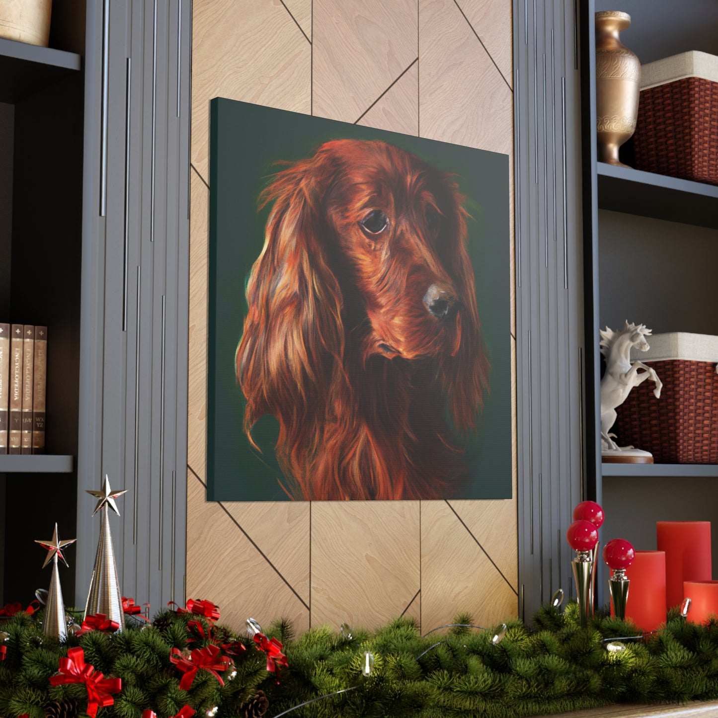 Vibrant Emerald Setter - Canvas