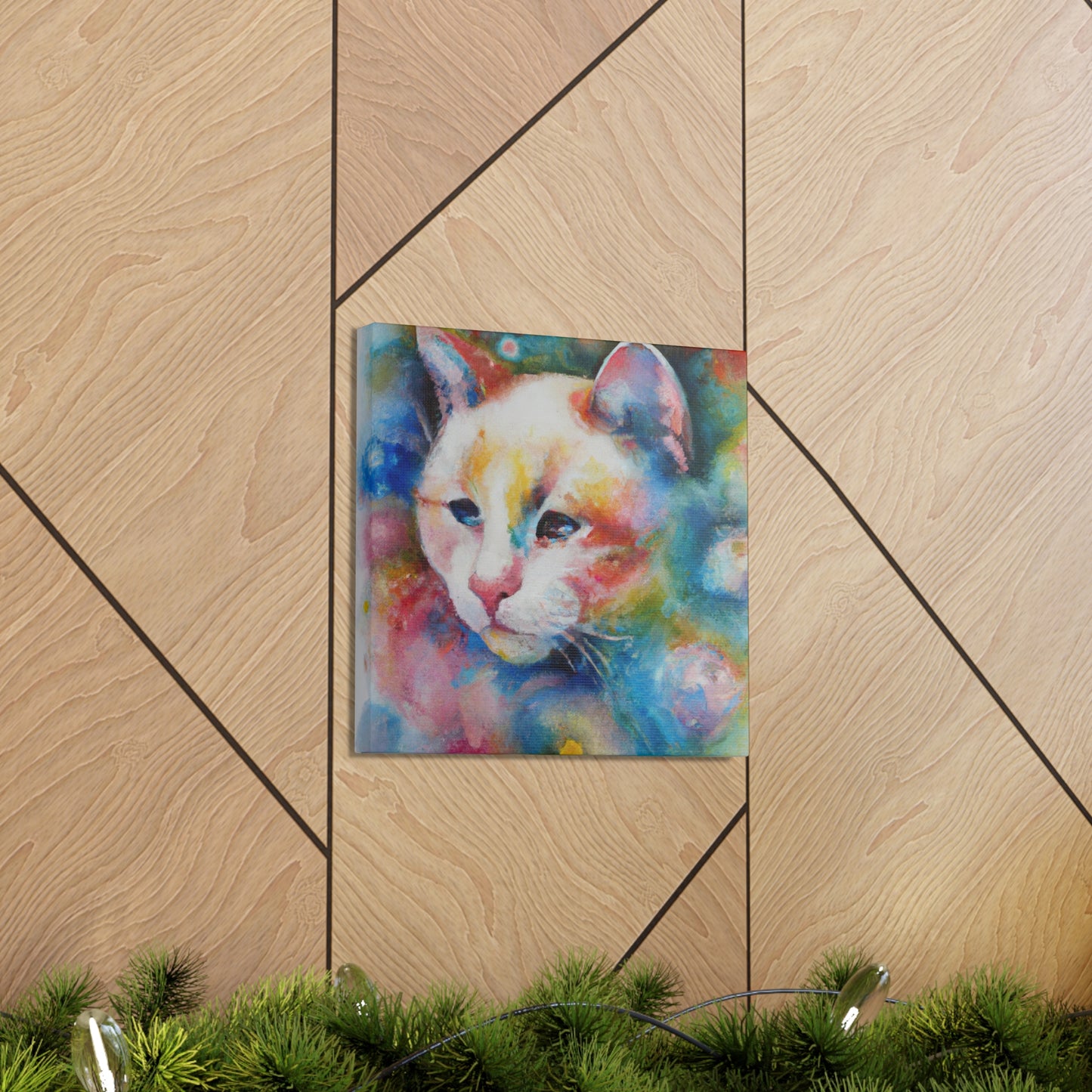 Flowered Feline - Canvas