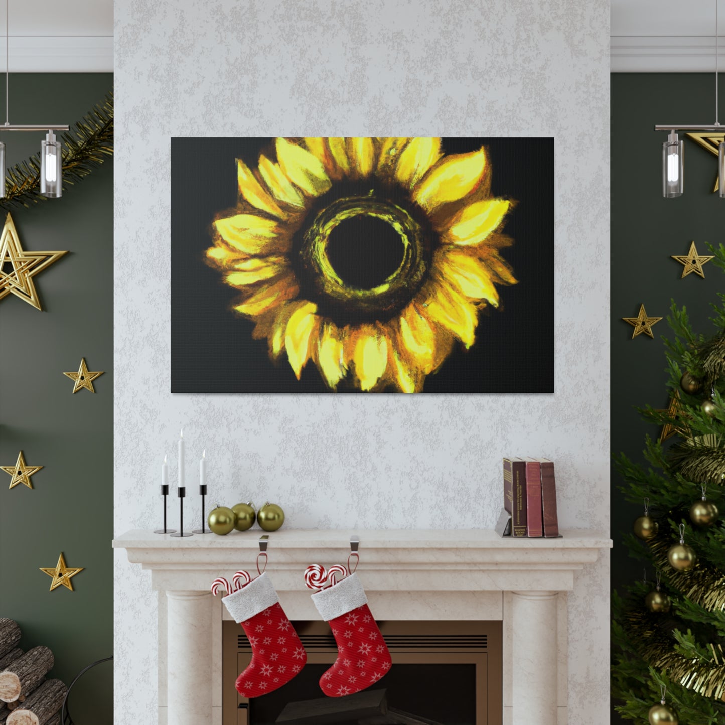 Sunflower Sparkle Glow. - Canvas