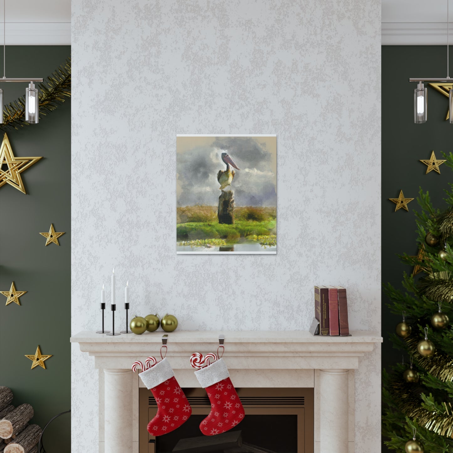 Marshy Pelican Vista - Canvas