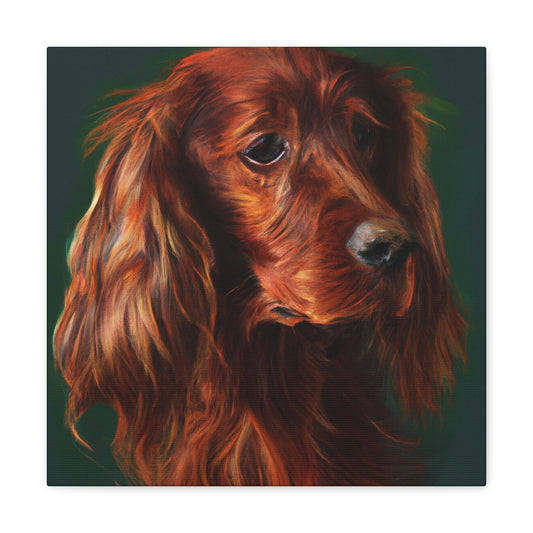 Vibrant Emerald Setter - Canvas