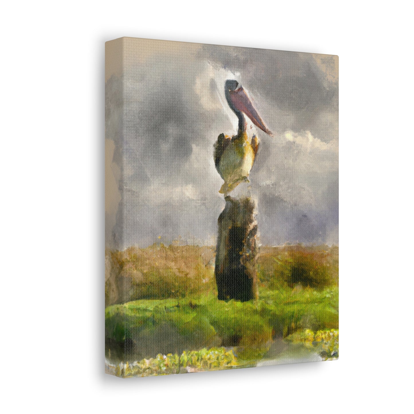 Marshy Pelican Vista - Canvas