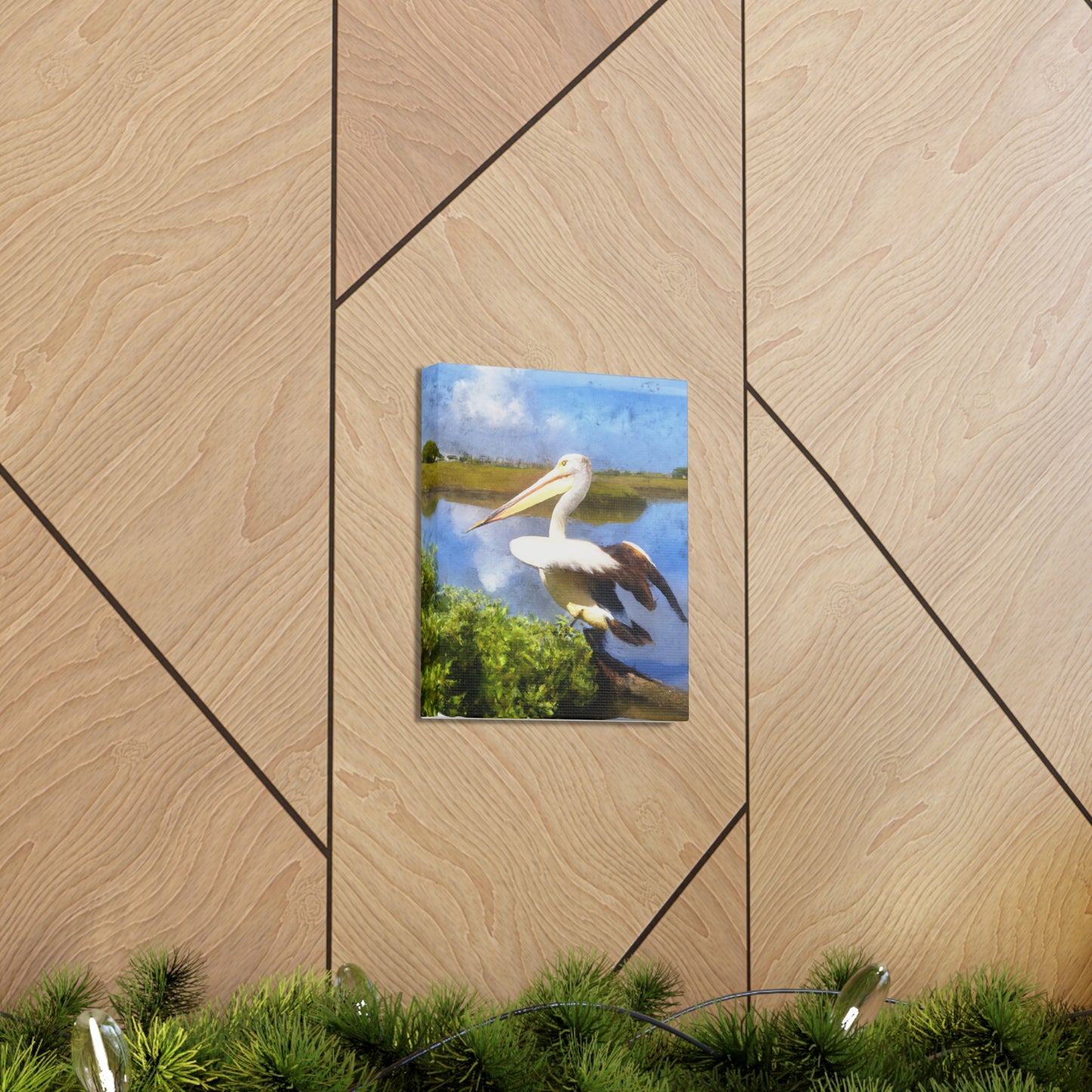 Mystic Marsh Pelican - Canvas