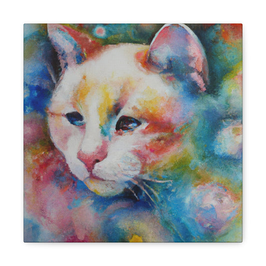 Flowered Feline - Canvas