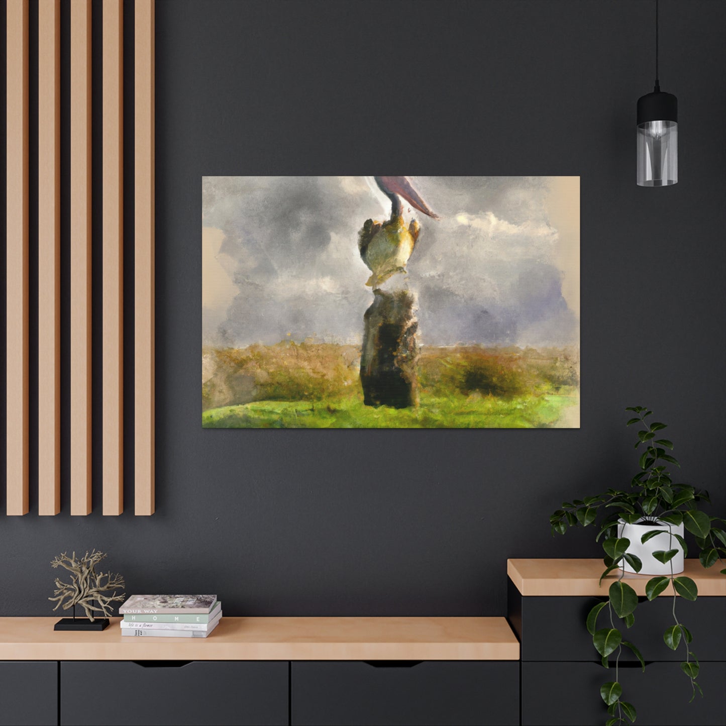 Marshy Pelican Vista - Canvas