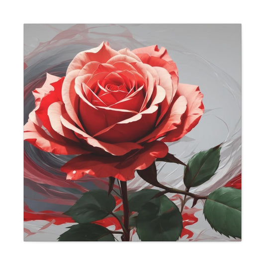 Red Rose Splendor - Canvas