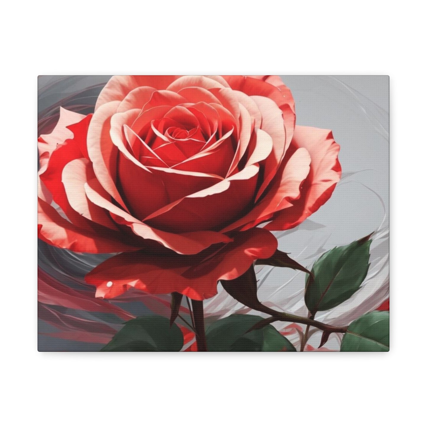 Red Rose Splendor - Canvas