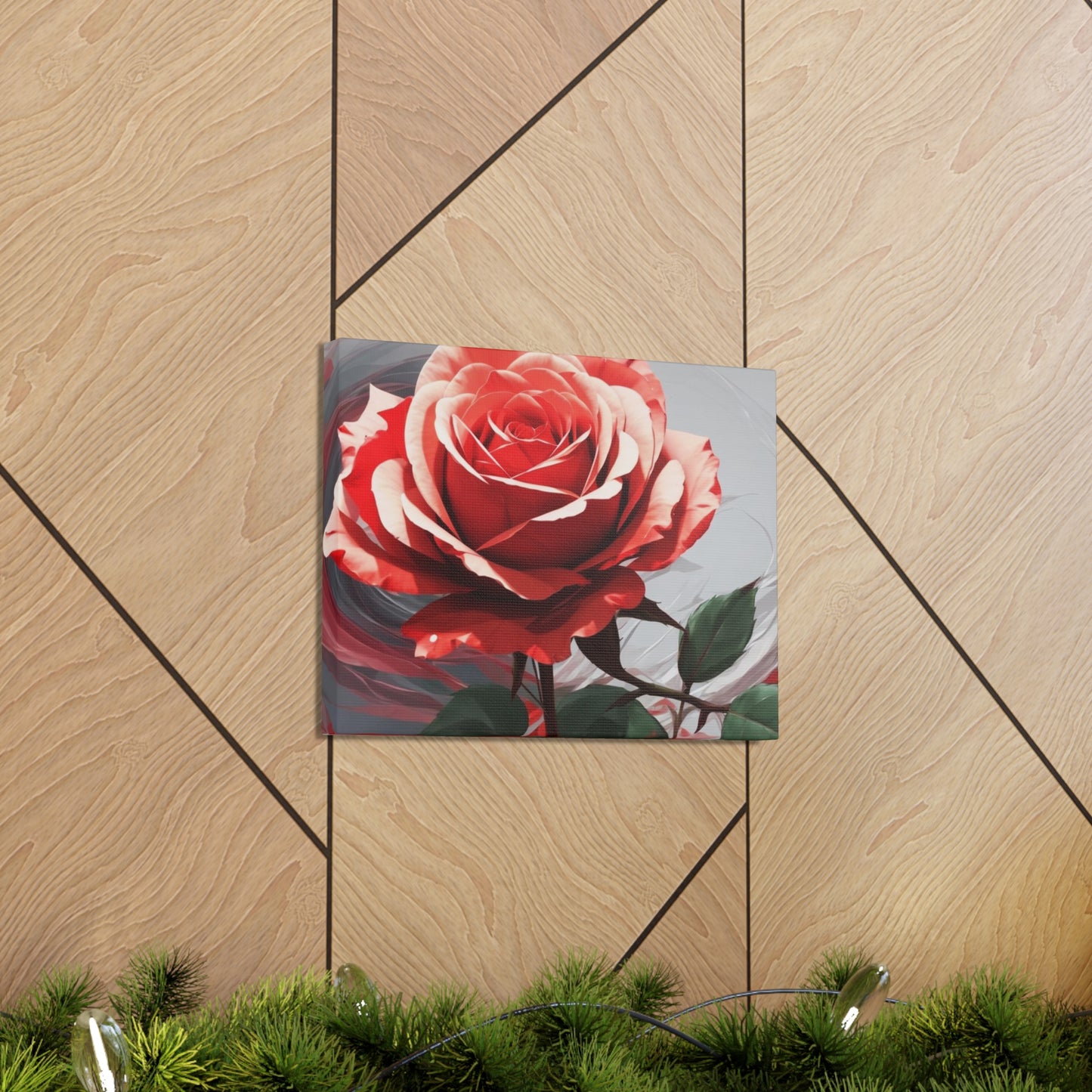 Red Rose Splendor - Canvas
