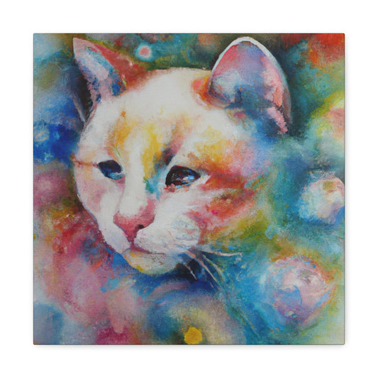 Flowered Feline - Canvas