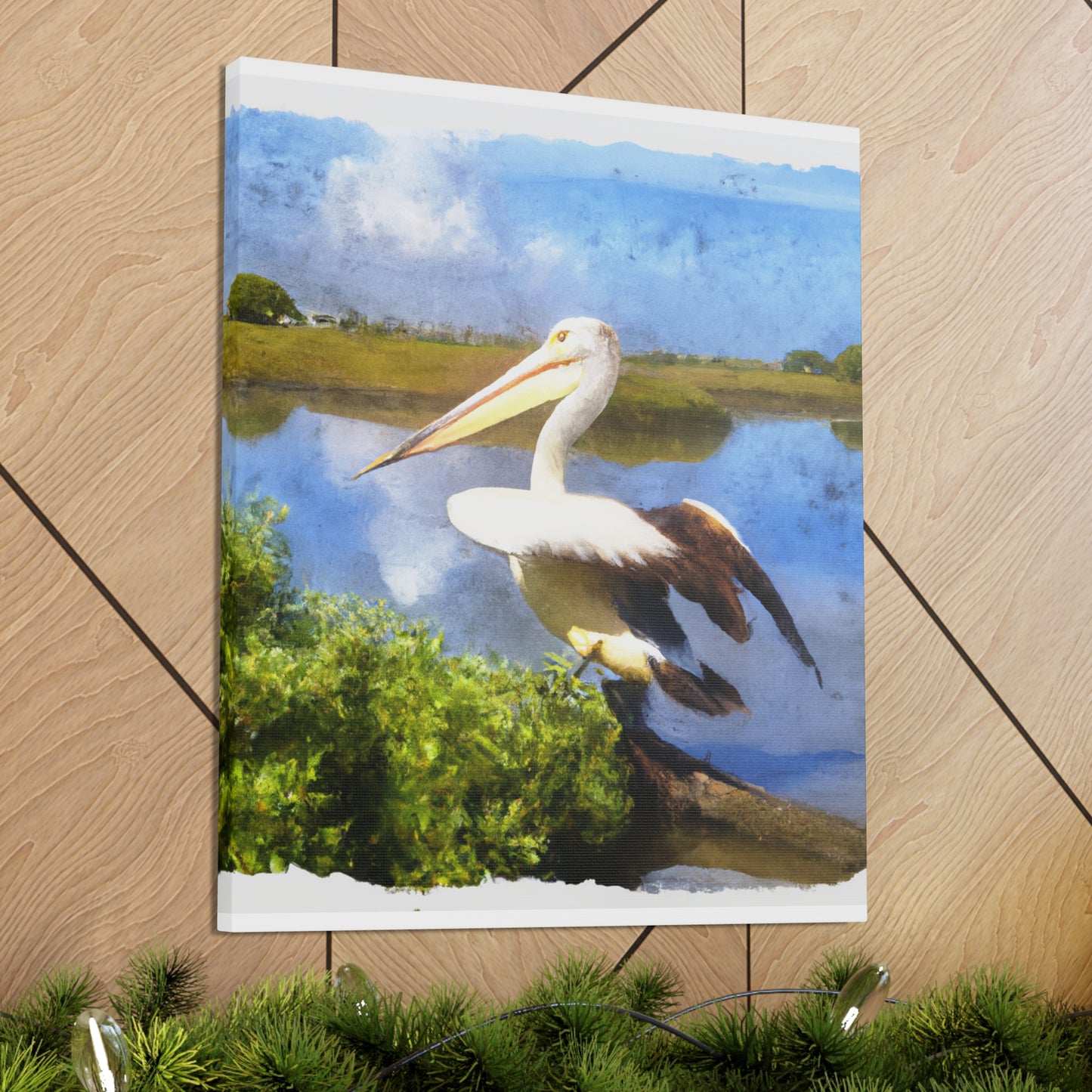 Mystic Marsh Pelican - Canvas