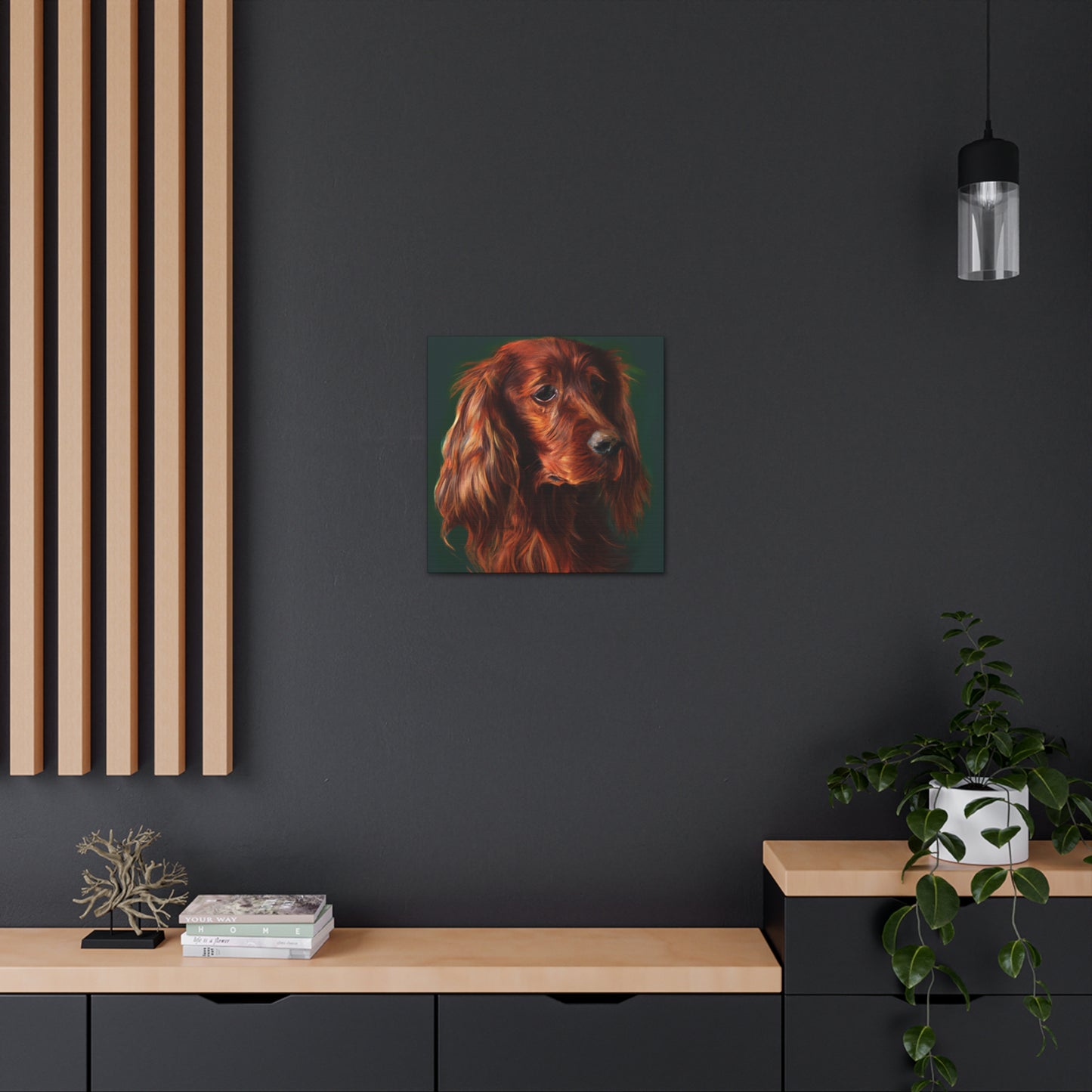 Vibrant Emerald Setter - Canvas