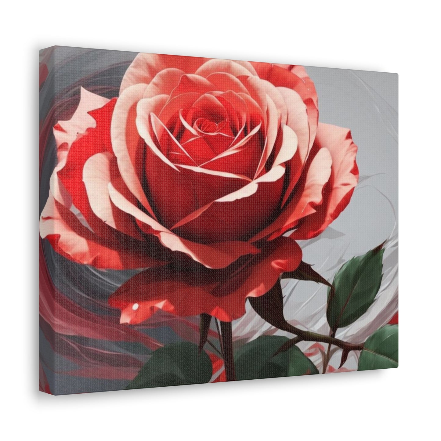 Red Rose Splendor - Canvas