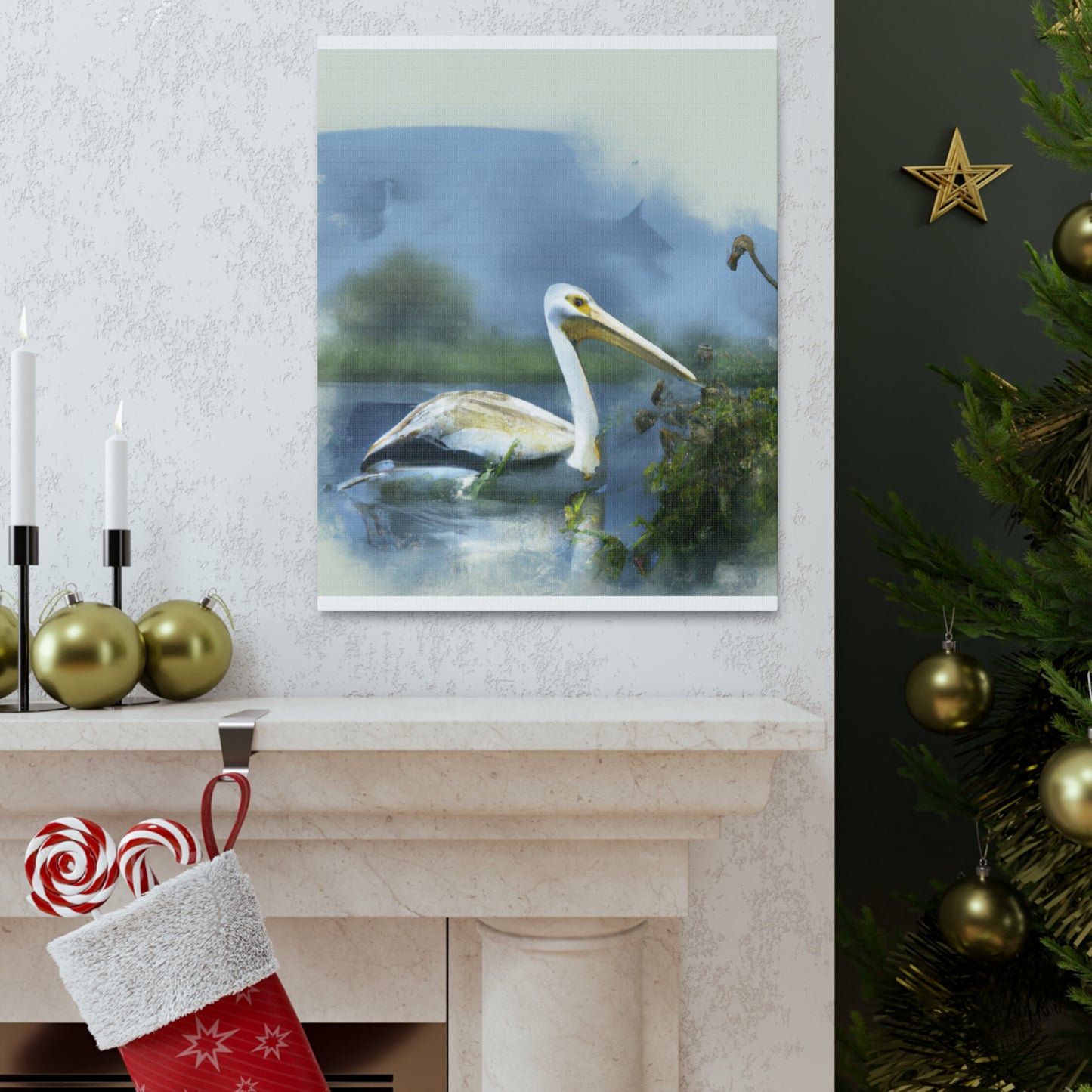Majestic Water Pelican - Canvas