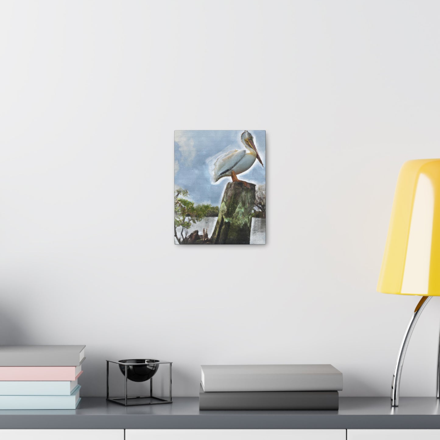 Aquatic Pelican Sunset - Canvas