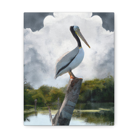 Marshy Pelican Sky. - Canvas