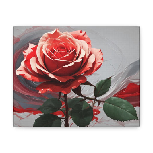 Red Rose Splendor - Canvas