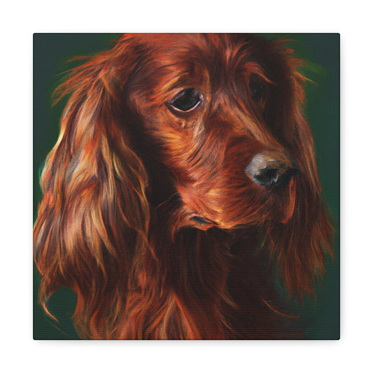 Vibrant Emerald Setter - Canvas