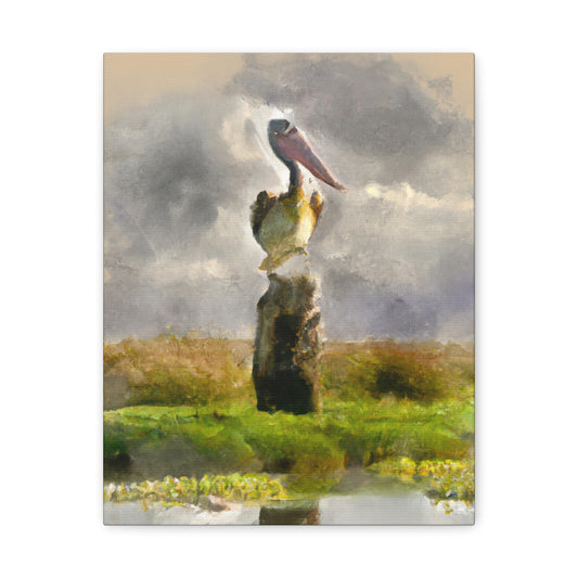 Marshy Pelican Vista - Canvas