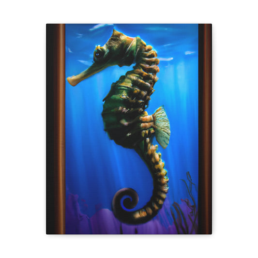 Ocean Seahorse Glint - Canvas