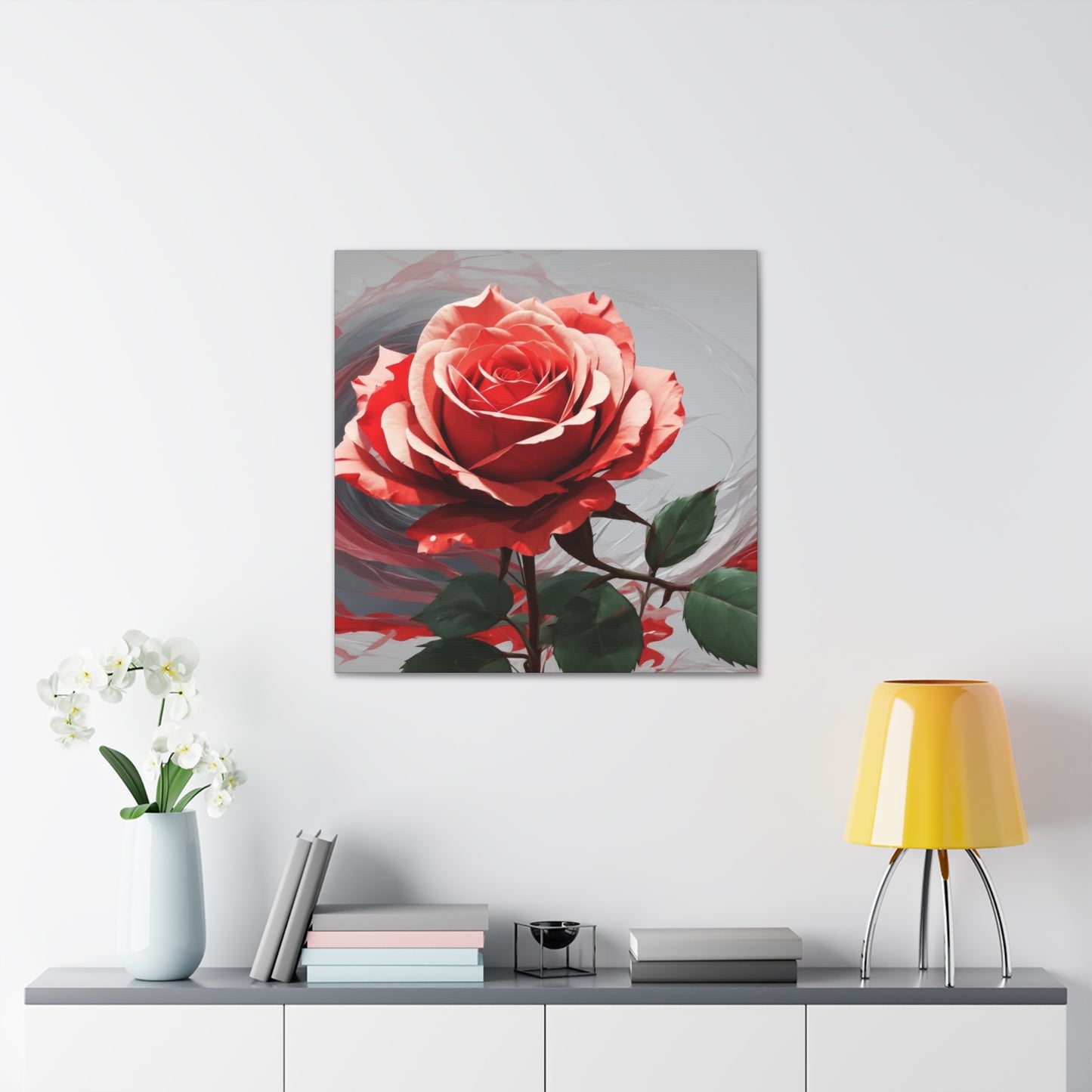Red Rose Splendor - Canvas