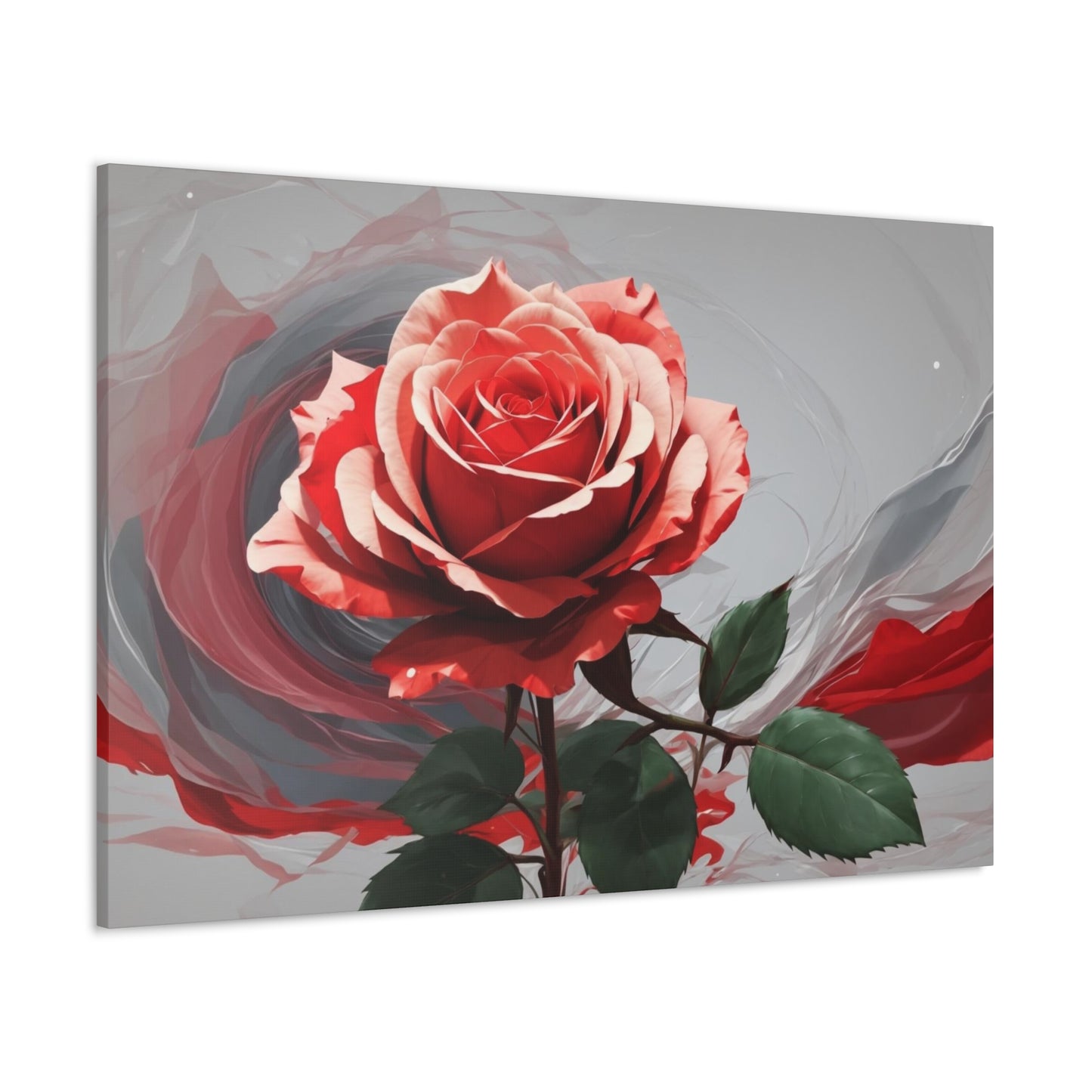 Red Rose Splendor - Canvas