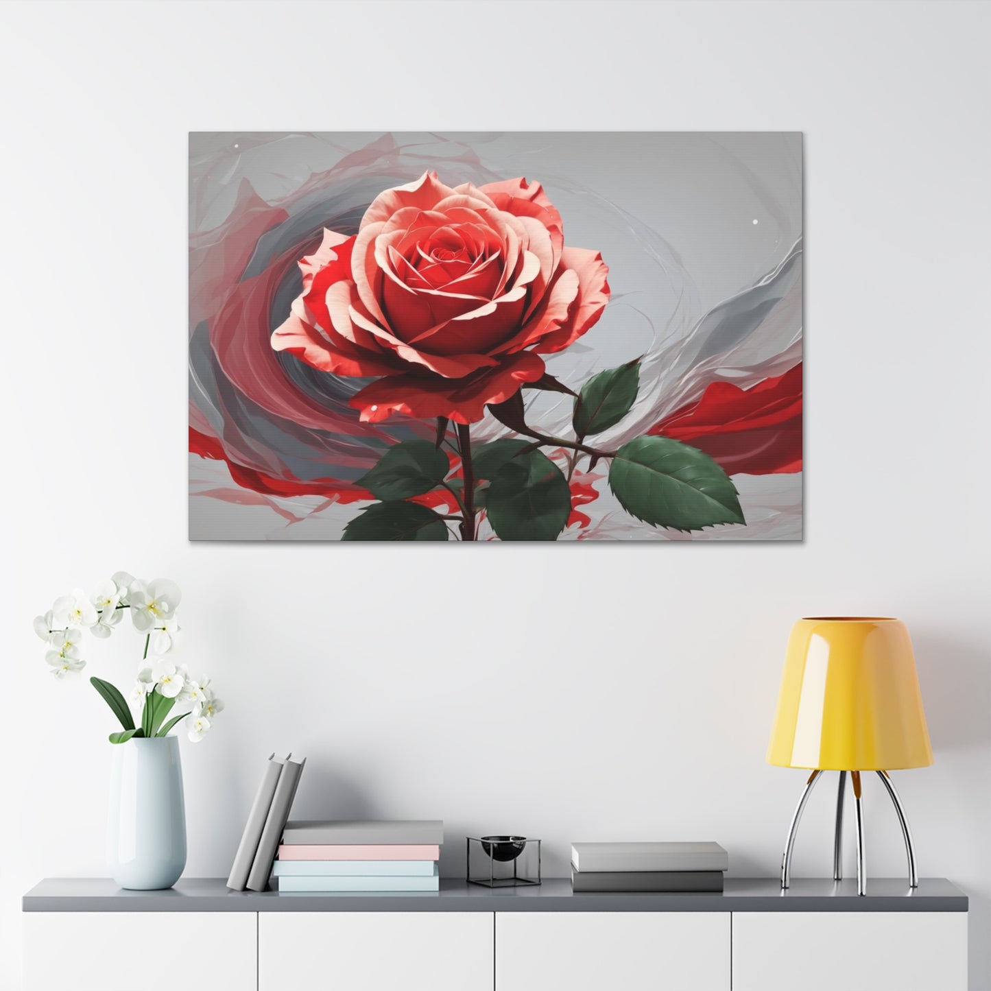 Red Rose Splendor - Canvas