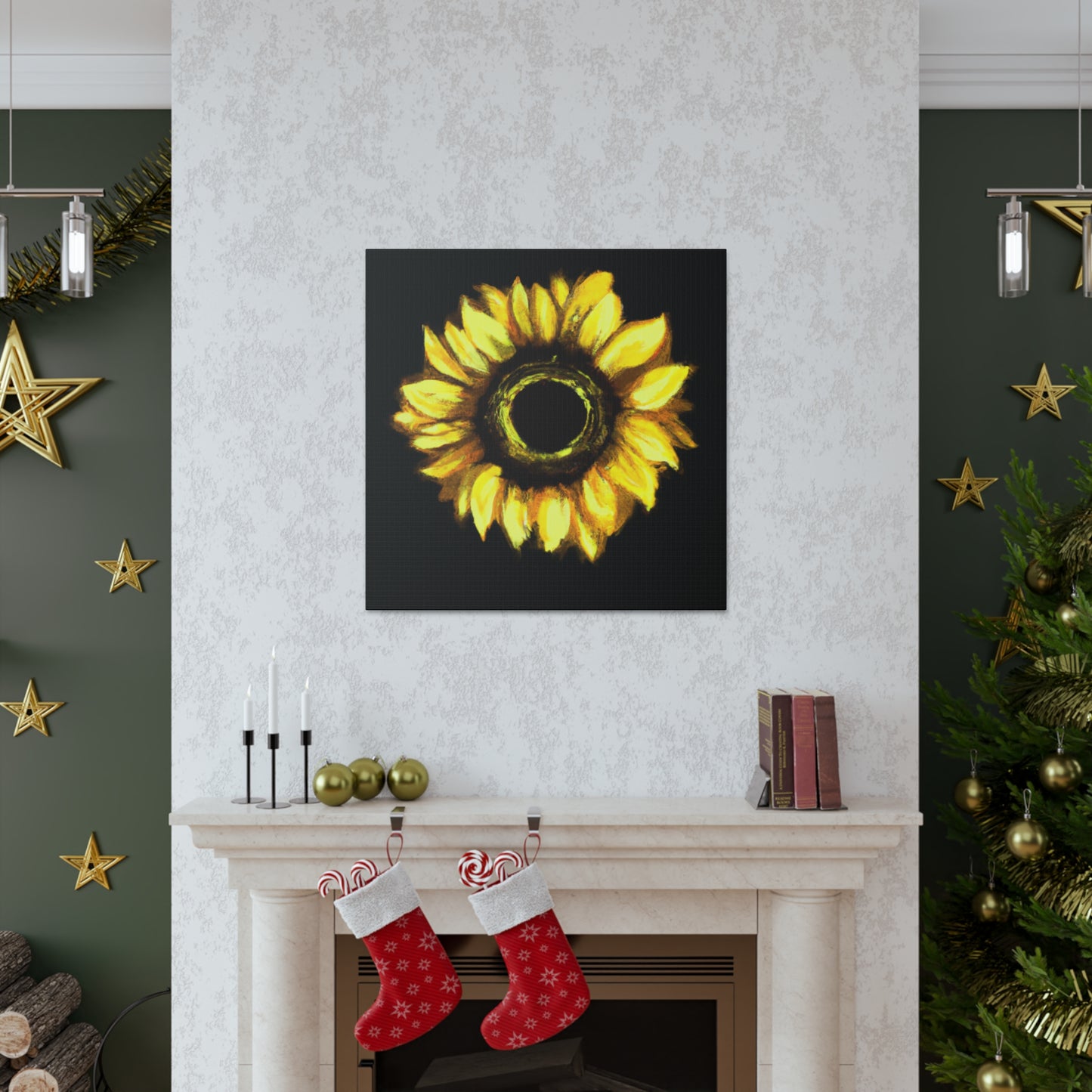 Sunflower Sparkle Glow. - Canvas