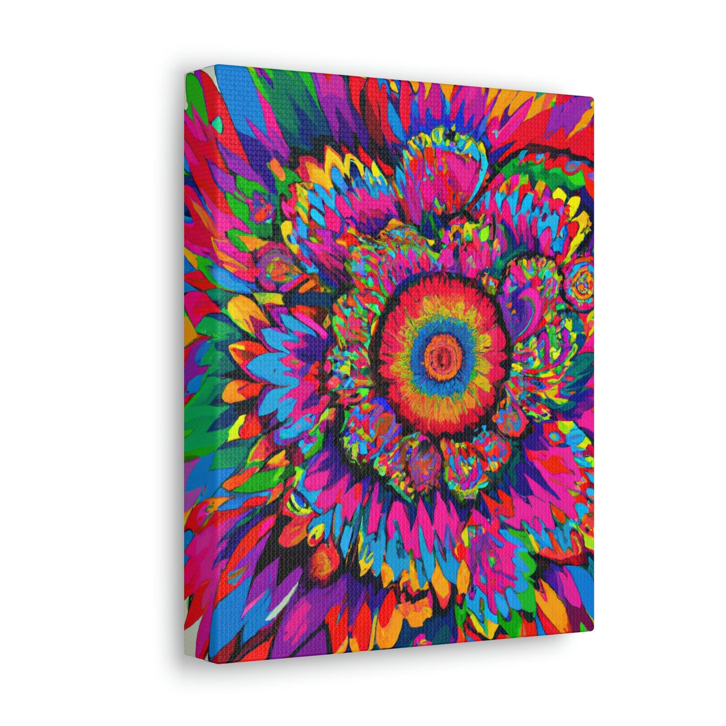 Vivid Floral Burst - Canvas