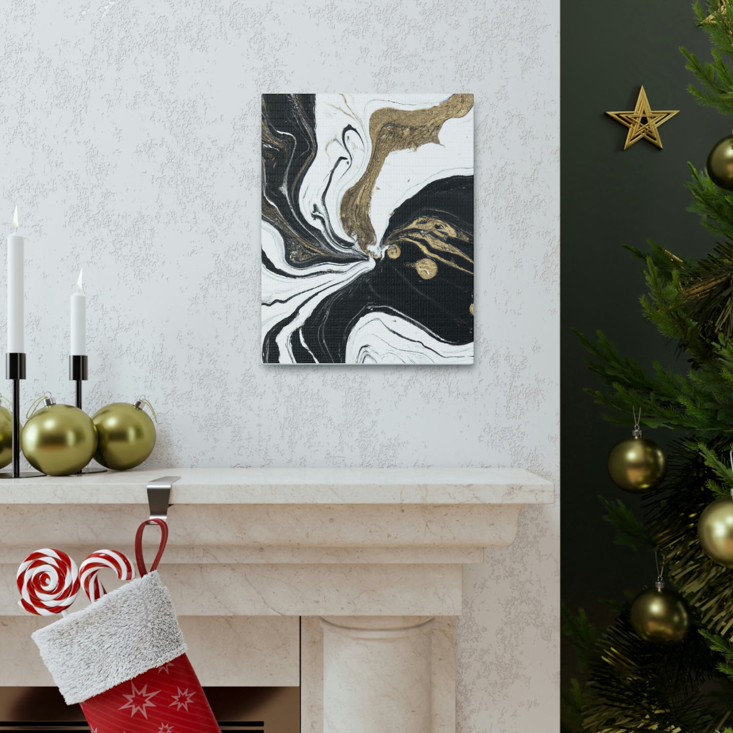 Golden Flux Flow. - Canvas